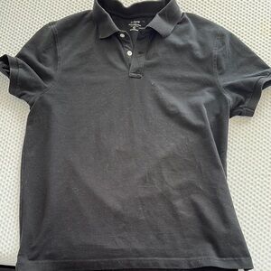 J. Crew Black Polo Shirt Classic Style Cotton Blend
